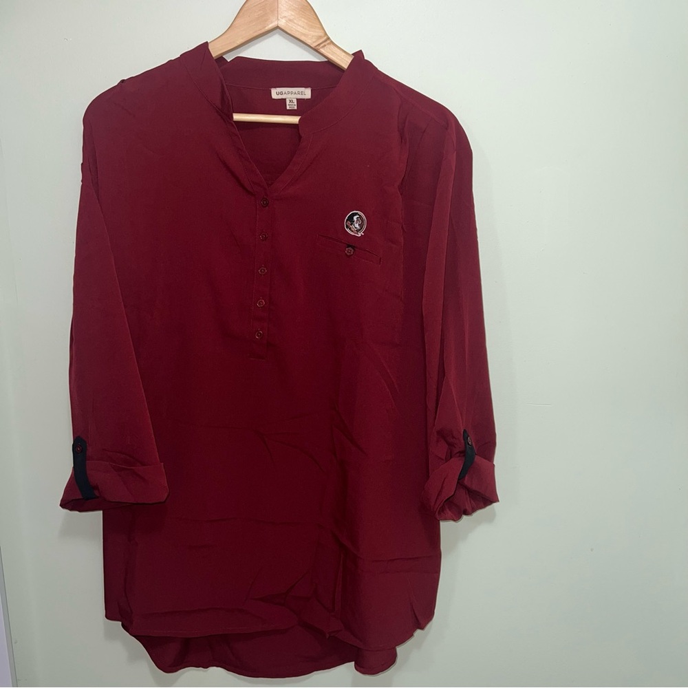 🆕 Florida State Seminoles | UG Apparel | Women's Button Down Tunic Top | Size XL